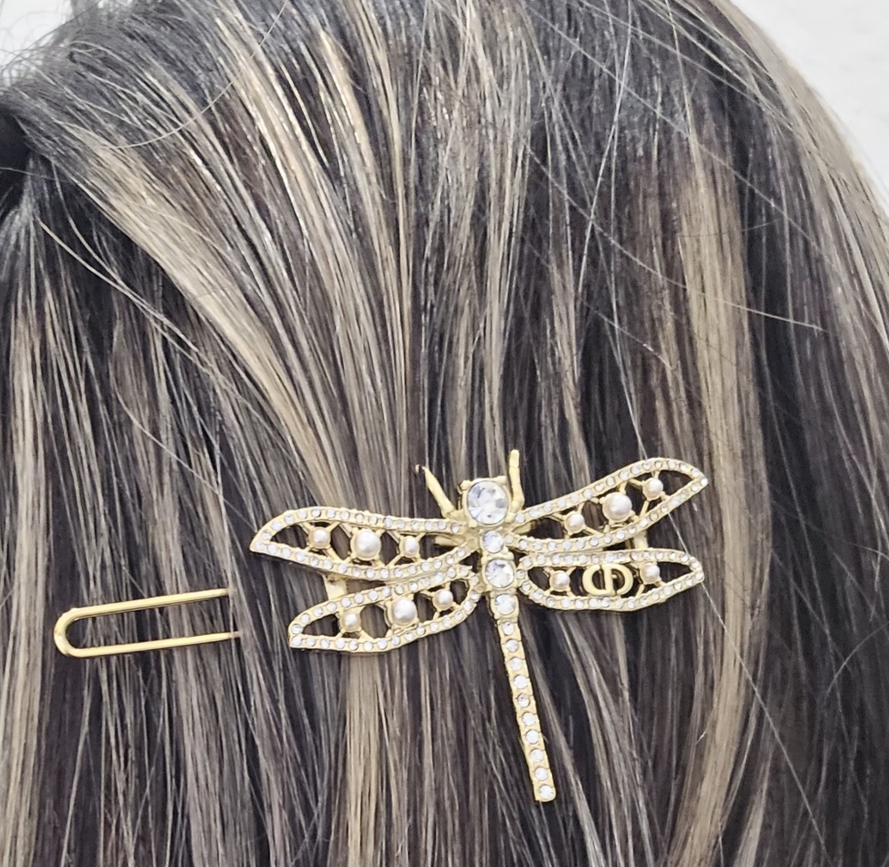 Dior Dragonfly Crystal Hair Clip - Picture 12 of 12